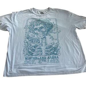 Grateful Dead Bertha Winter Land Arena '72 Mens Medium Folk Rock Blue Tee-XL
